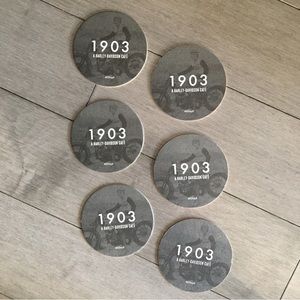 (FULL SET) Harley-Davidson 1903 Cafe coasters 2016 TORONTO 4”